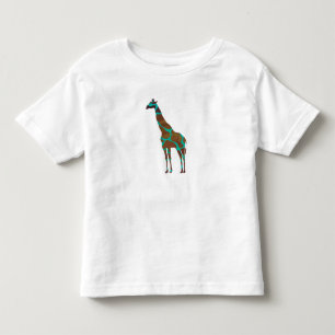 Giraffe Brown och Teal Siloette Shirts Tee