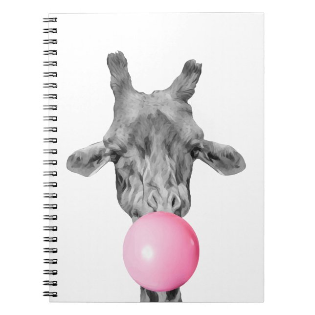 giraffe bubble anteckningsbok med spiral (Framsidan)