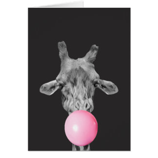 Giraffe bubble hälsningskort