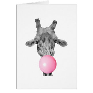 Giraffe bubble hälsningskort