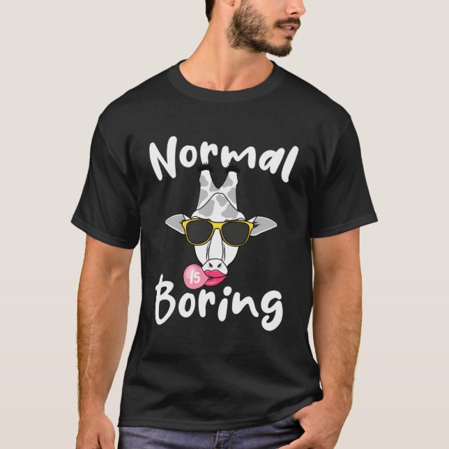 Giraffe Bubblegum Glass Cute Animal Normal b T Shirt (Framsida)