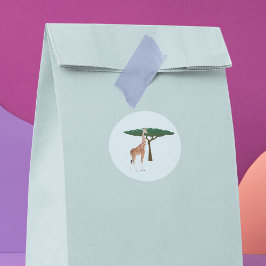 Giraffe by A Träd Runt Klistermärke