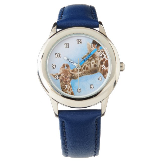 Giraffe & Calf Watch Armbandsur (Framsida)