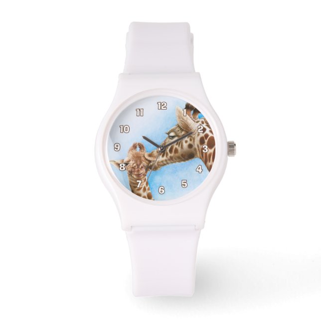 Giraffe & Calf Watch Armbandsur (Framsida)