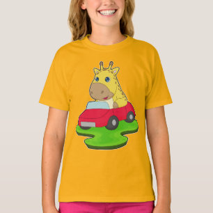 Giraffe Car T Shirt
