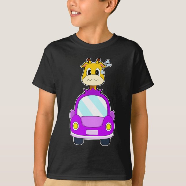 Giraffe Car T Shirt (Framsida)