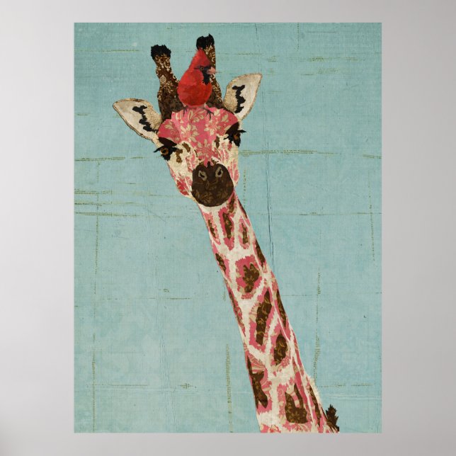 GIRAFFE & CARDINAL POSTER (Framsidan)