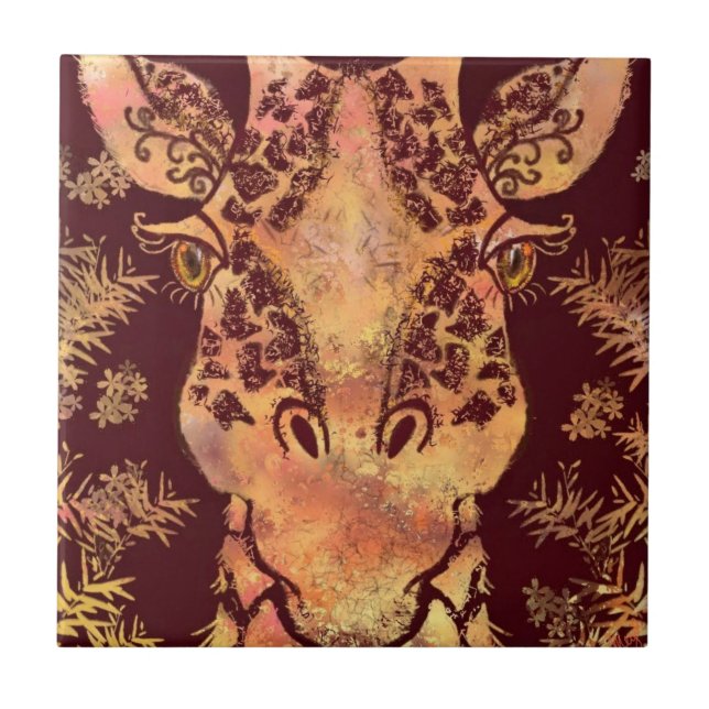 Giraffe Ceramic Tile Kakelplatta (Framsidan)