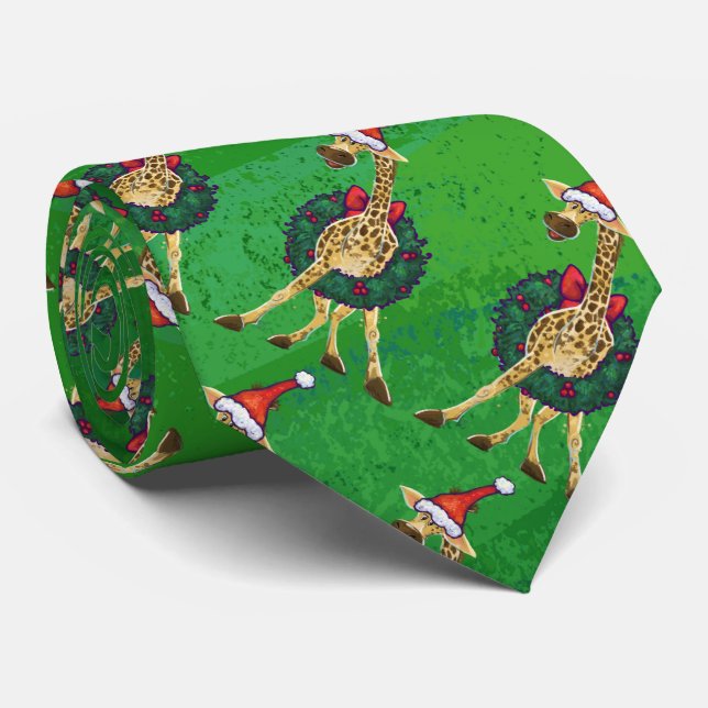 Giraffe Christmas Neck Tie Slips (Rullad)