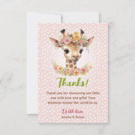Giraffe Co-ed Rosa Girl Girl Safari Cute Baby Show Tack Kort