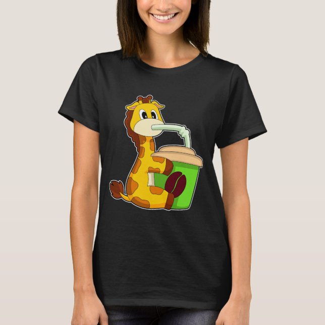 Giraffe Coffee Coffee mugg T Shirt (Framsida)