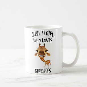 Giraffe Coffee Mugg, bara en flicka som Kärlek Gi Kaffemugg