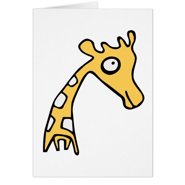 Giraffe coola illustration hälsningskort (Framsidan)