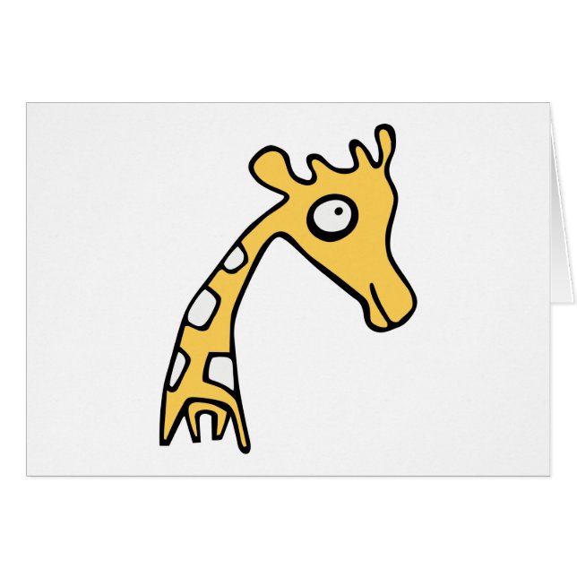 Giraffe coola illustration hälsningskort (Framsidan Horizontal)