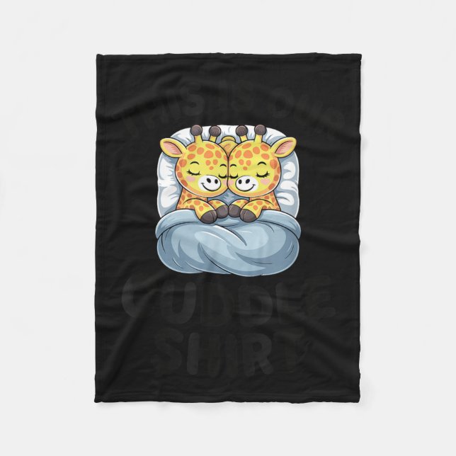 Giraffe Couple Cute Love This Is Our Cuddle  Fleecefilt (Framsidan)