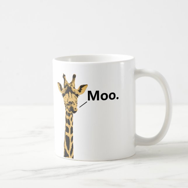 Giraffe Cow Funny Mug Kaffemugg (Höger)