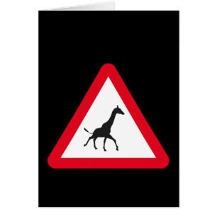 Giraffe Crossing! Hälsningskort