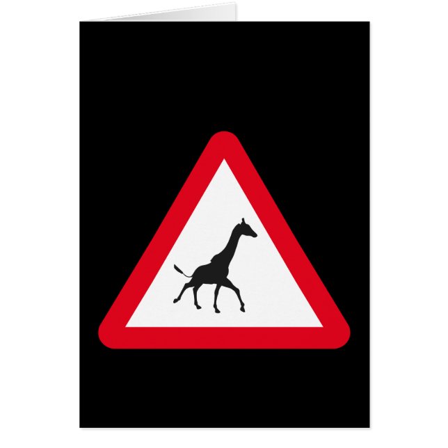 Giraffe Crossing! Hälsningskort (Framsidan)