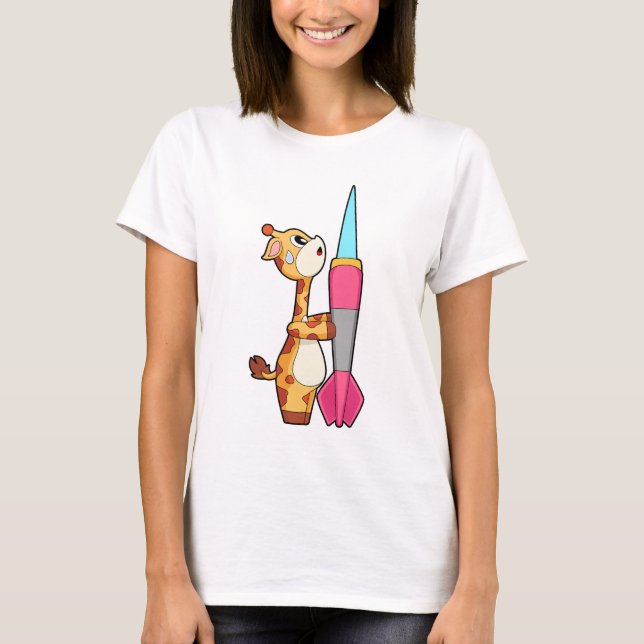 Giraffe Darts Dart Sports T Shirt (Framsida)