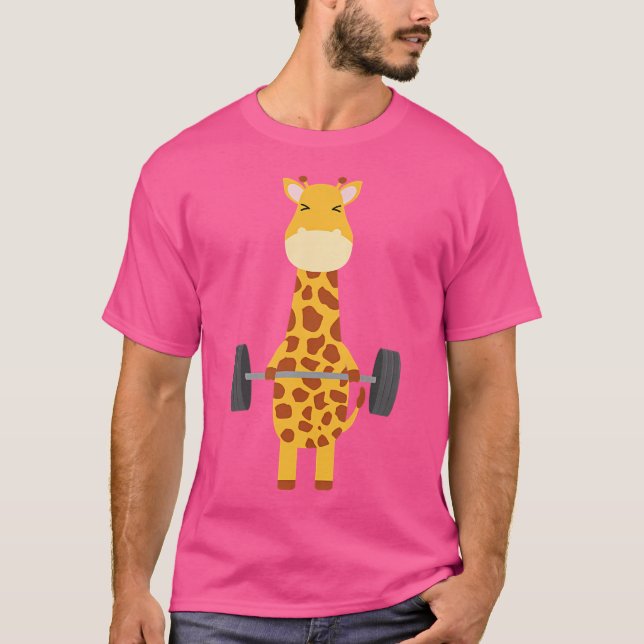 Giraffe Deadlift Design - Viktlyftande gym Worko T Shirt (Framsida)