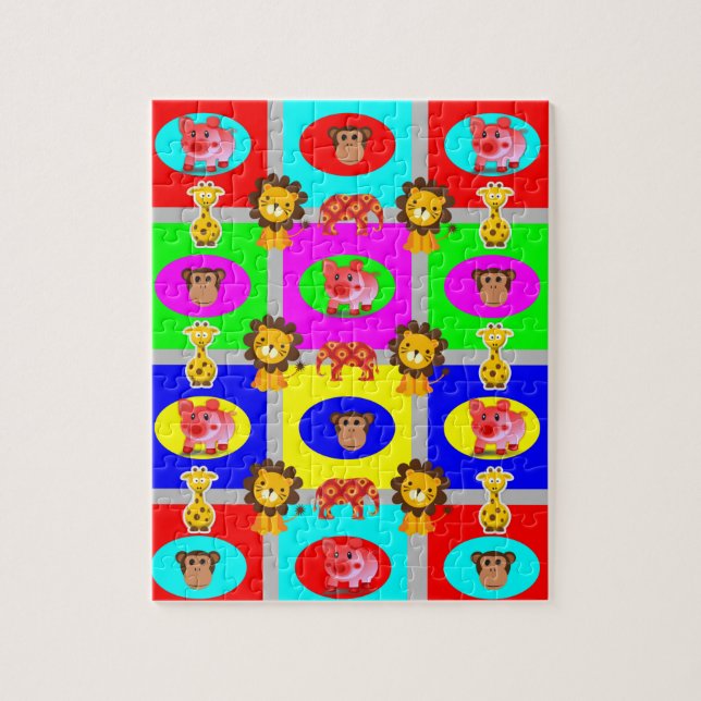 Giraffe Decorative Jigszle Puzzle Pussel (Vertikal)