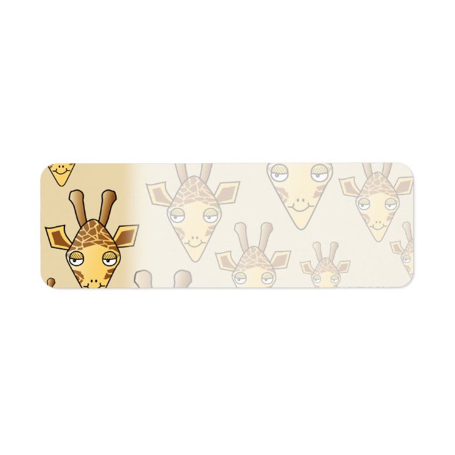 Giraffe Design. Returadress Etikett (Framsidan)