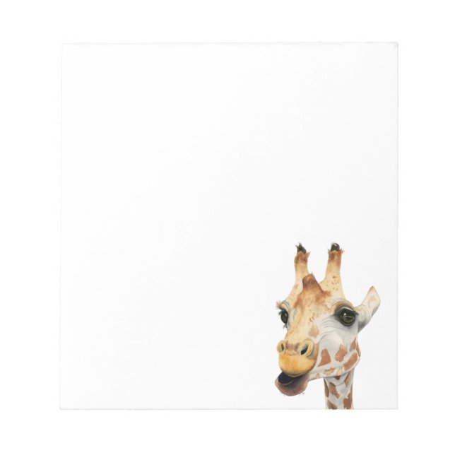 Giraffe Djur älskare Watercolor Art Anteckningsblock (Framsida)