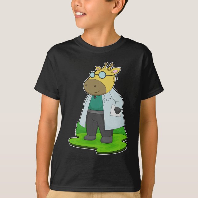 Giraffe Doktor Doktor jacka T Shirt (Framsida)