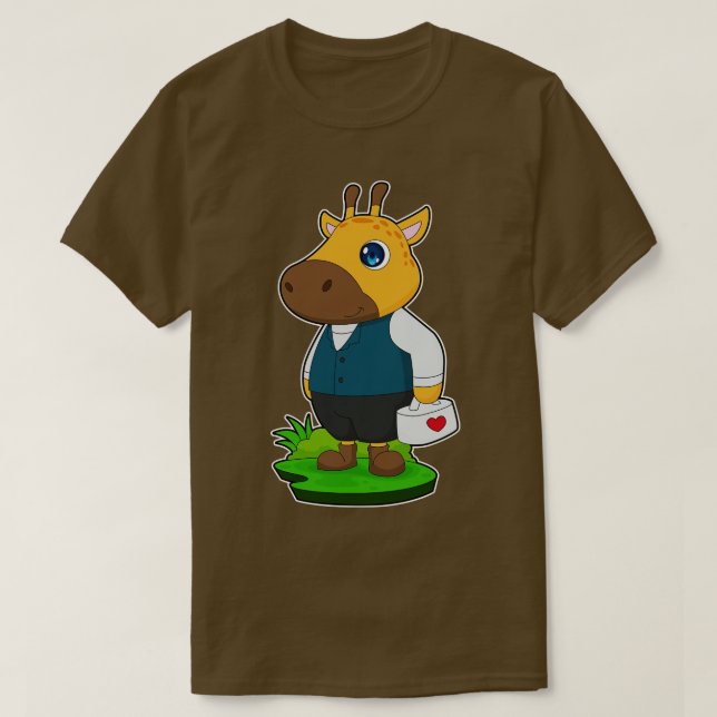 Giraffe Doktor First aid kit T Shirt (Design framsida)