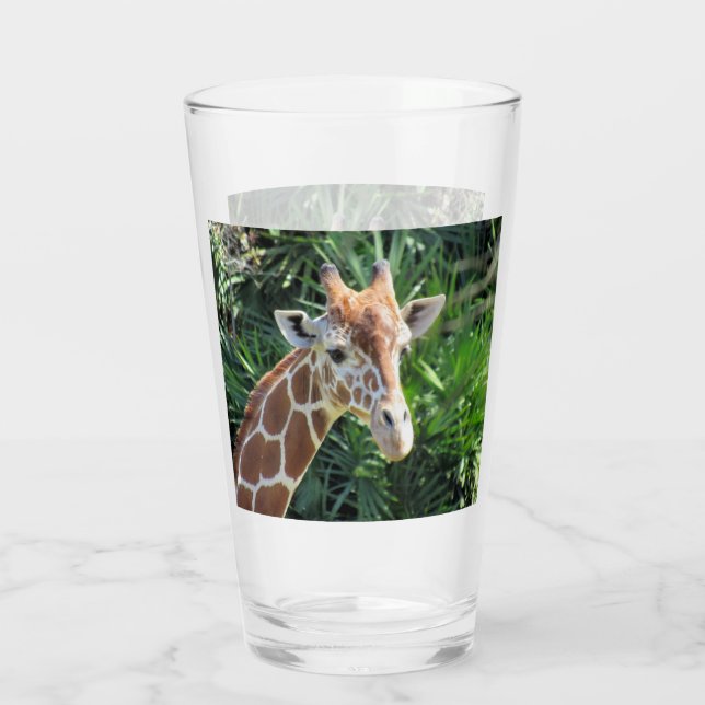 Giraffe - dricksglas - skakglas glaskopp (Baksida)