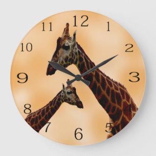 Giraffe Dubbla Trouble Stor Klocka