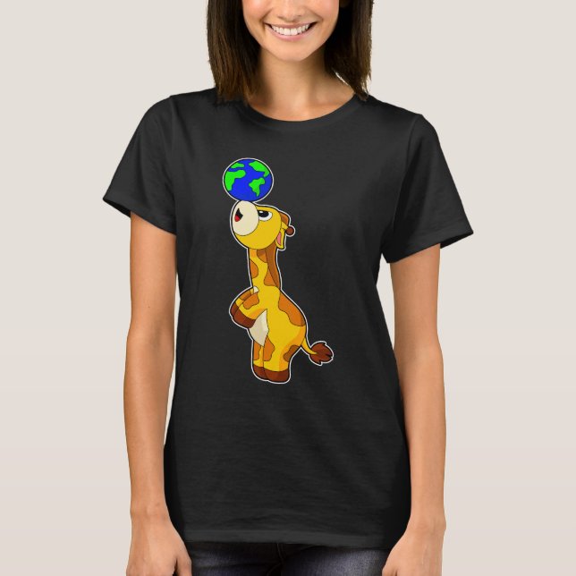 Giraffe Earth T Shirt (Framsida)