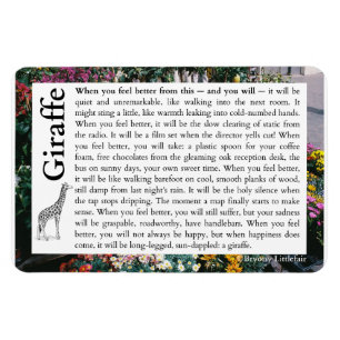 Giraffe - En dikt om återvinning Magnet