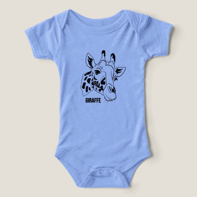 Giraffe face on Toddlers baby cloths T Shirt (Design Framsida)