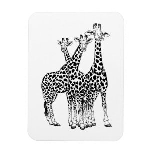 Giraffe-familjen Magnet