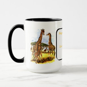 Giraffe-familjen - mugg
