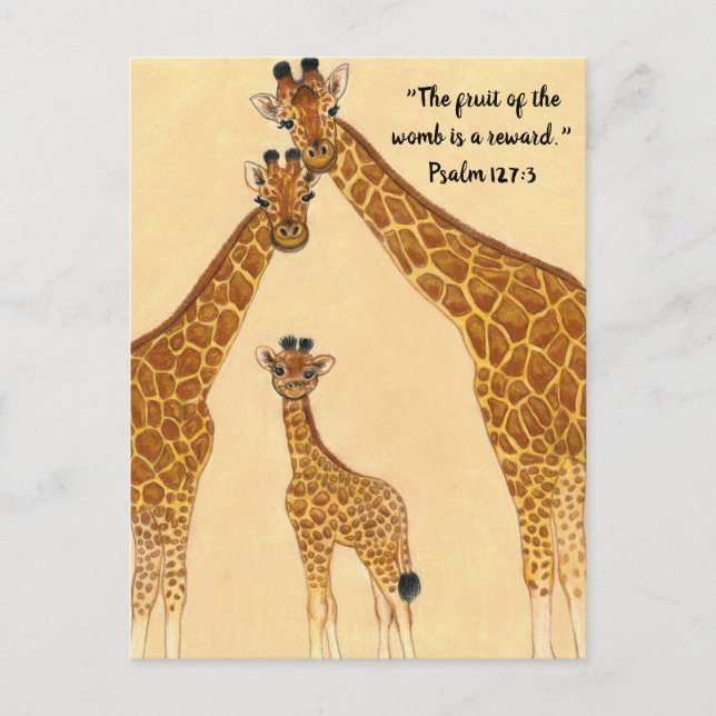 Giraffe Family - Fruit of Womb Vykort (Framsida)