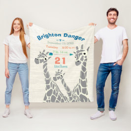 Giraffe Family Pojke Stats Birth Record Fleecefilt