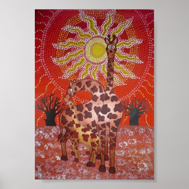 Giraffe Family Poster (Framsidan)