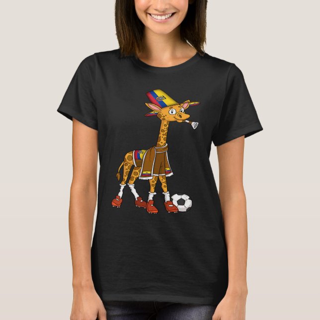 Giraffe fan Ecuador T Shirt (Framsida)
