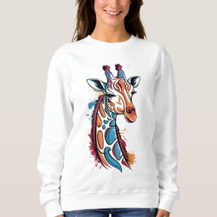 Giraffe Färg Stänk - Abstrakt Pop Art Animal T Shirt