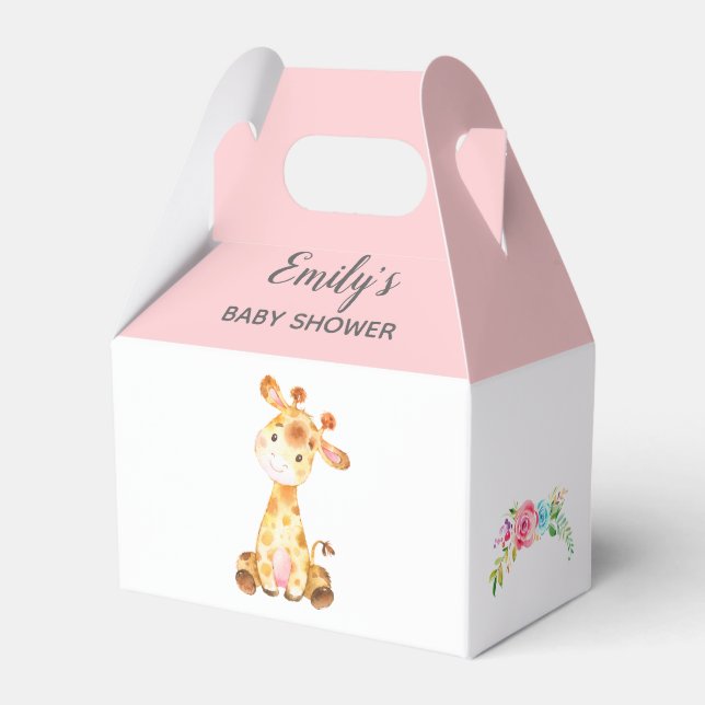 Giraffe Favor Box (Baby Shower/Birthday) Presentaskar (Framsidan Sidan)