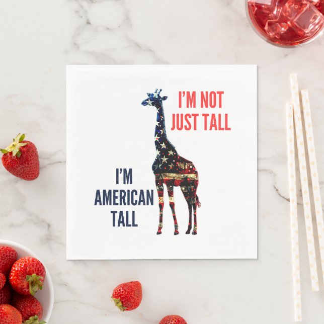Giraffe Flagga America Pappersservett (Insitu)