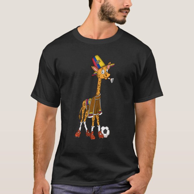 Giraffe fläkt Ecuador T Shirt (Framsida)