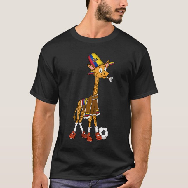 Giraffe fläkt Ecuador T Shirt (Framsida)