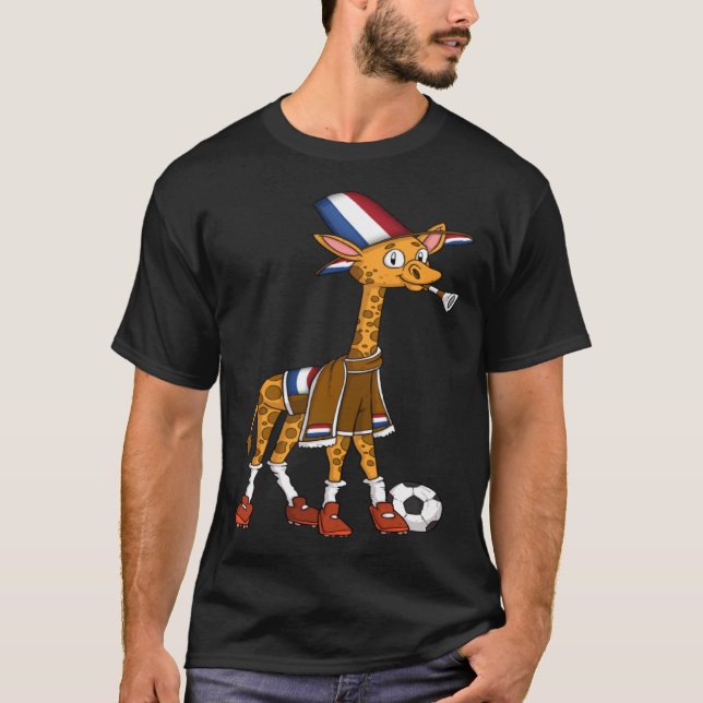 Giraffe Fläkt Holland Pullover Hoodie T Shirt (Framsida)