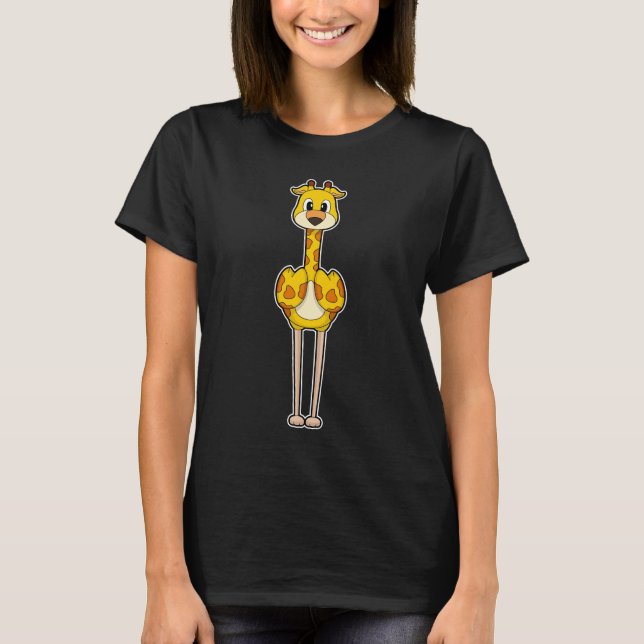 Giraffe Flamingo T Shirt (Framsida)