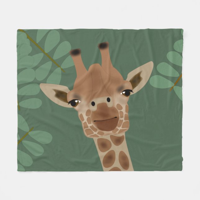 Giraffe Fleece Blanket (Framsidan (Horisontell))