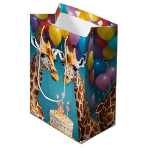 Giraffe-Födelsedagsfest med ballongkummel,