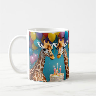 Giraffe-Födelsedagsfest med ballongkummel, Kaffemugg